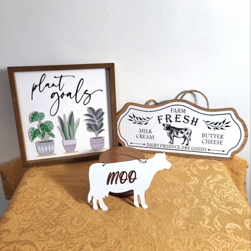 3 Piece Set Country Wall Hangings